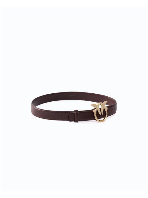 Cintura in pelle con fibbia Love Birds gioiello 2,5 cm PINKO | 107758A0F1/W34Y